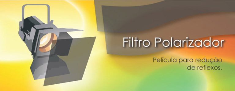 Filtro Polarizador - película para redução de reflexos